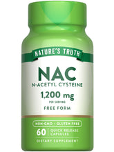 Nature's Truth NAC cápsulas 1200 mg para apoyo diario de bienestar.