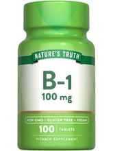 Nature's Truth Vitamina B1 100 mg, tableta en envase para uso diario y saludable