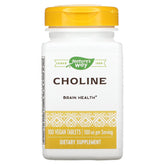 Nature's Way Colina 500 mg, frasco de tabletas, apoyo al funcionamiento normal del cerebro