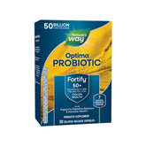 Nature's Way Fortify Optima Probiotic para adultos 50+ en bote ayuda al equilibrio digestivo.