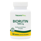 Frente de la botella NaturesPlus Biorutin, apoyo vascular potencial.