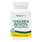NaturesPlus Colina e Inositol, botella de 500 mg para uso diario.