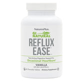 NaturesPlus GI Natural Reflux Ease tabletas masticables vainilla para alivio digestivo rápido.