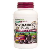 NaturesPlus Herbal Actives Resveratrol, empaque de tabletas, posible apoyo a la vitalidad diaria.