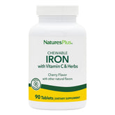NaturesPlus Hierro masticable sabor cereza para apoyar la sangre saludable.