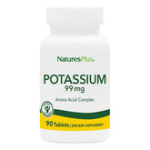 NaturesPlus Potasio 99 mg, botella con tabletas para equilibrio de electrolitos