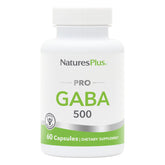 NaturesPlus PRO GABA cápsulas, frasco de vidrio para calmar la vida diaria.