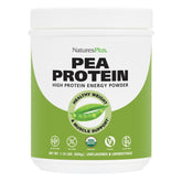 NaturesPlus Proteína de guisante orgánica, vertido suave para batido rápido y energía sostenida.