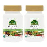 NaturesPlus Source of Life Garden Vitamina C, cápsulas en botella, apoyo al sistema inmune