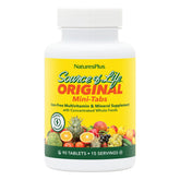 NaturesPlus Source of Life mini-tabletas sin hierro, frente del envase, energía diaria.