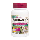 Botella de NaturesPlus Valeriana 600 mg lista para la relajación nocturna