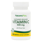 NaturesPlus Vitamina C 500 mg con Rosa Canina, pastillas en frasco para la rutina diaria