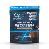 nbpure Performance Protein+ botella de chocolate, apoyo muscular diario