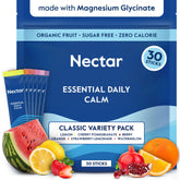 Nectar Calm empaque de sticks de magnesio glicinato para relajación diaria