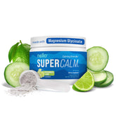 Nello SuperCalm en lata de 30 porciones con sabor pepino-lima para relajación y concentración.