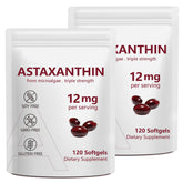 NenMaoKeNu dos paquetes astaxantina 12mg caja: antioxidante natural para vitalidad diaria.