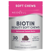 NeoCell Biotin Beauty Soft Chews sabor acai para piel y cabello saludables