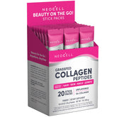 NeoCell Collagen Peptides: paquetes de palitos sin sabor para uso diario de belleza.