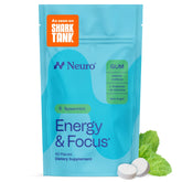Neuro Energía y Enfoque, empaque frontal de la goma para energía diaria