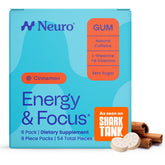 Neuro: caja de goma de cafeína para energía suave durante la jornada.