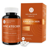 Neurogan Epicatechin: botella con cápsulas para rendimiento potencial.