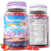 NEVISS vitaminas adolescentes gomitas: botella para tomar, apoyo al crecimiento diario.