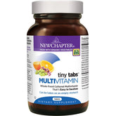 New Chapter Tiny Tabs Multivitamin, botella, soporte nutricional de alimentos enteros.