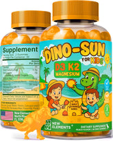 New Elements Ninos gomitas vitamina D3 K2 - empaque práctico para la dosis diaria.