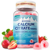 Nextdia calcio citrato 1000 mg, gominolas frente, posible apoyo a huesos y dientes