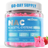 Nextdia NAC Gummies en botella, formato cómodo para uso diario.