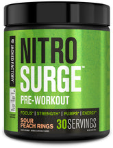 Nitrosurge botella-vertiendo: energía sostenida para entrenamientos largos.