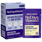 No Days Wasted DHM Detox porciones 5 para uso nocturno y recuperación al día siguiente.