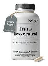 NOOT Trans Resveratrol botella frontal para vitalidad diaria