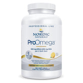 Nordic Naturals ProOmega botella sabor limón, cápsulas fáciles de tragar para uso diario.
