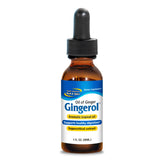 Gingerol de North American Herb & Spice en botella, aceite de jengibre frío para digestión.