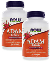 NOW Foods Adam multivitamínico para hombres en botella, cápsulas blandas fáciles de tragar.