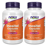 NOW Foods Inositol 500 mg cápsulas en botella para uso diario