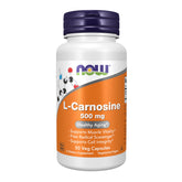 NOW Foods L-Carnosina 500 mg, cápsulas veganas, soporte a la vitalidad muscular.