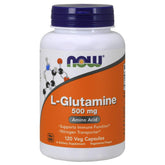 NOW Foods L-Glutamine 500 mg, bote de 120 cápsulas para uso diario