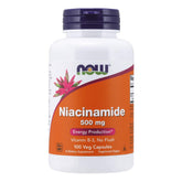 NOW Foods Niacinamida 500 mg cápsulas para soporte diario de nutrientes.