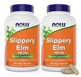 NOW Foods Slippery Elm en bote de cápsulas para uso diario suave.