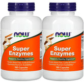 NOW Foods Super Enzimas: bote encapsulado, apoyo digestivo suave durante las comidas.