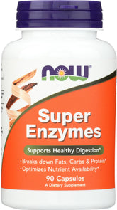 NOW Foods Super Enzimas botella para uso diario y práctico