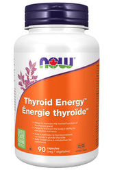 NOW Foods Thyroid Energy, bote de cápsulas, apoyo para metabolismo saludable.