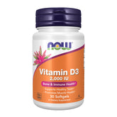 NOW Foods Vitamina D-3 2000 UI en gel suave para absorción óptima y dientes sanos