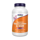 NOW Foods glucosamina vegetariana y MSM, botella para articulaciones y movilidad.