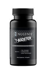 Nugenix T Booster, botella y etiqueta: claridad de dosis para rendimiento diario