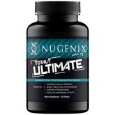 Nugenix Total-T Ultimate, botella frontal; posible apoyo a la vitalidad diaria.