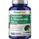 NusaPure Calcio D-Glucarato frasco de 150 cápsulas para uso diario