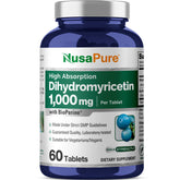 NusaPure DHM, tabletas vegetales de 1000 mg para suministro de 60 días.
